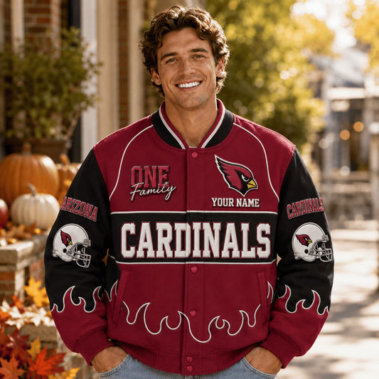AC NFL Team Baseball Jacket Custom Any Name Gift For Fan
