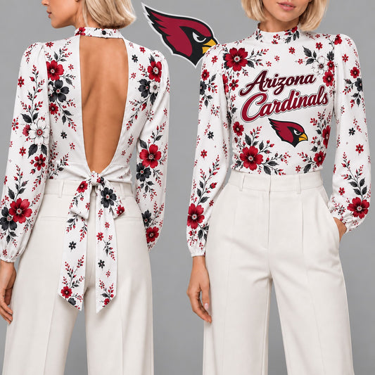 AC Premium NFL Floral Backless Long Sleeve Shirt