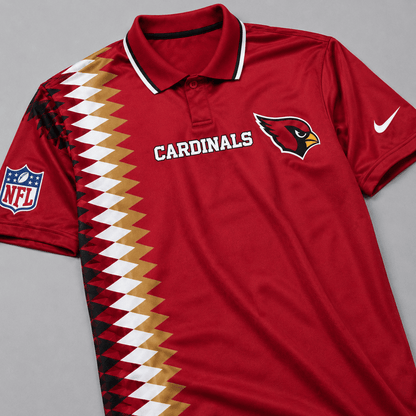 AC Premium NFL Men’s Sporty Zigzag Stripe Polo Shirt