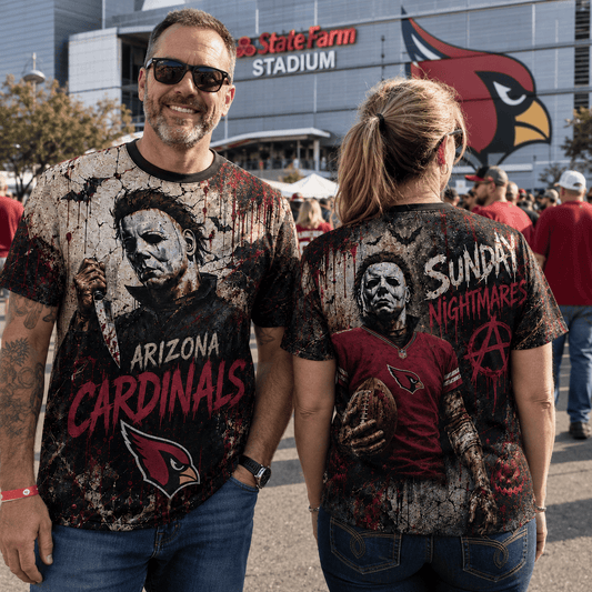 AC Premium NFL Michael Myers Sunday Nightmares 3D T-Shirt For Horror Football Fans