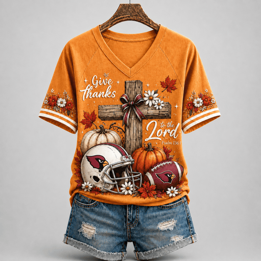 AC Premium NFL Thanksgiving Faith And Football V-Neck Shirt