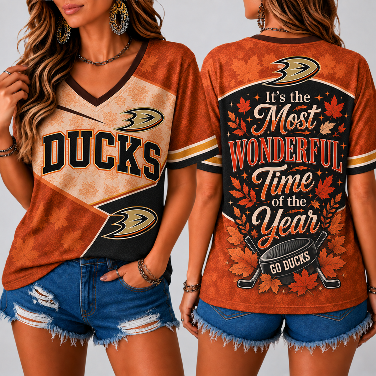 AD Premium NHL Fall Game Day V-Neck Shirt