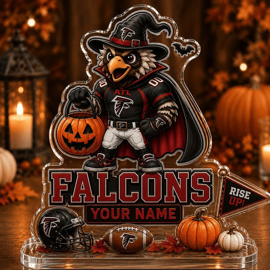 AF NFL Halloween Acrylic Block Plaque Personalized Gift For Fan
