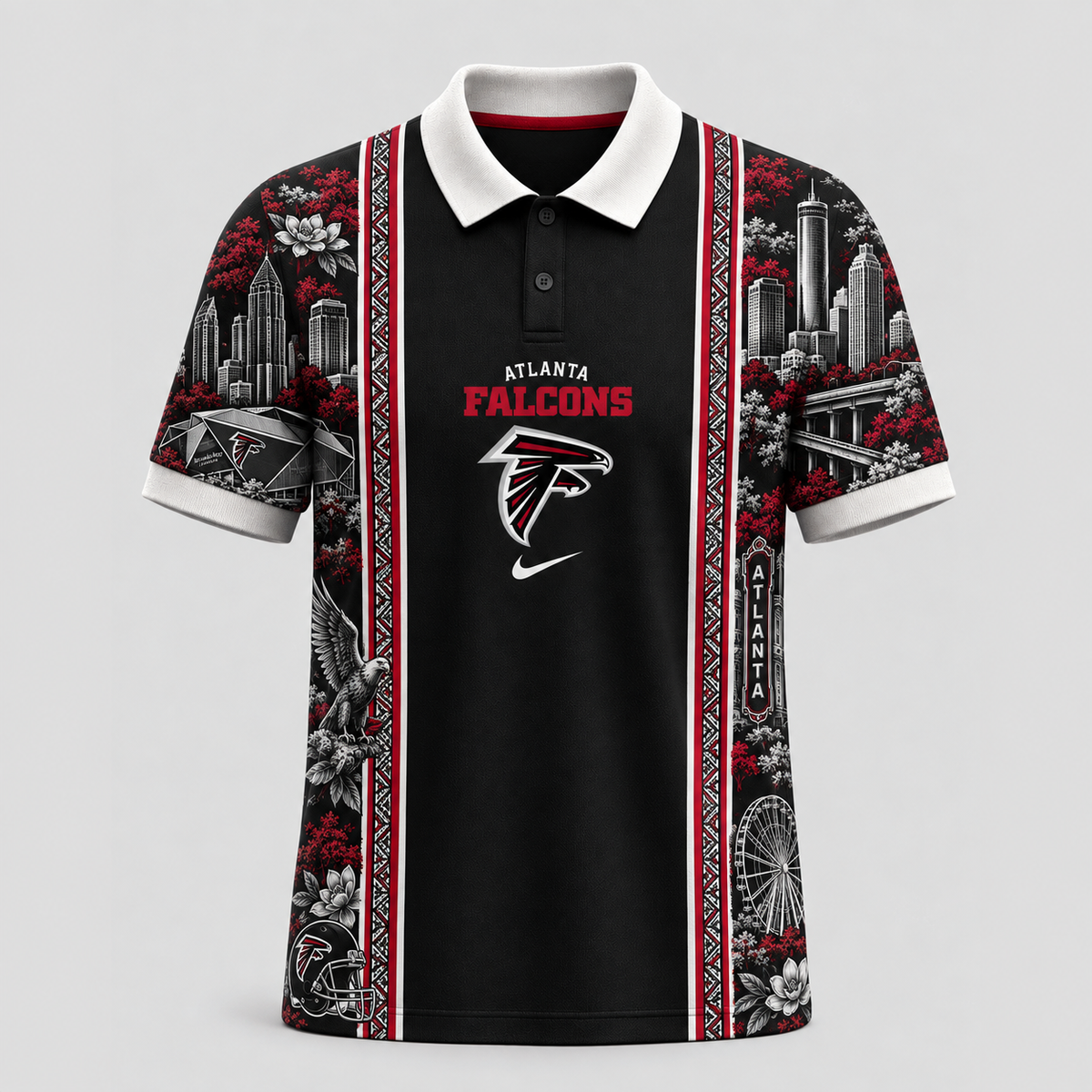 AF Premium NFL Heritage Cityscape Polo Shirt for Loyal Fans