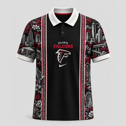 AF Premium NFL Heritage Cityscape Polo Shirt for Loyal Fans