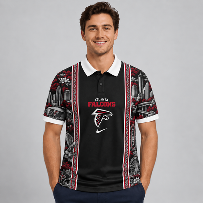AF Premium NFL Heritage Cityscape Polo Shirt for Loyal Fans