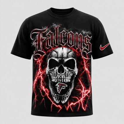 AF Premium NFL Premium Skull Lightning Graphic T-Shirt