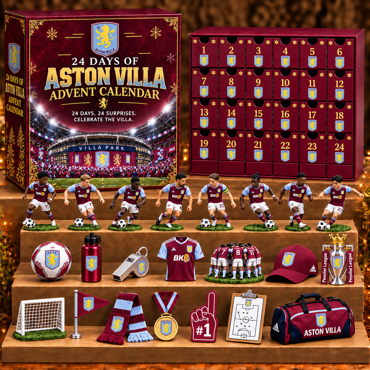 AST x EPL Personalized 24 Days Of American Football Advent Calendar Blink Box
