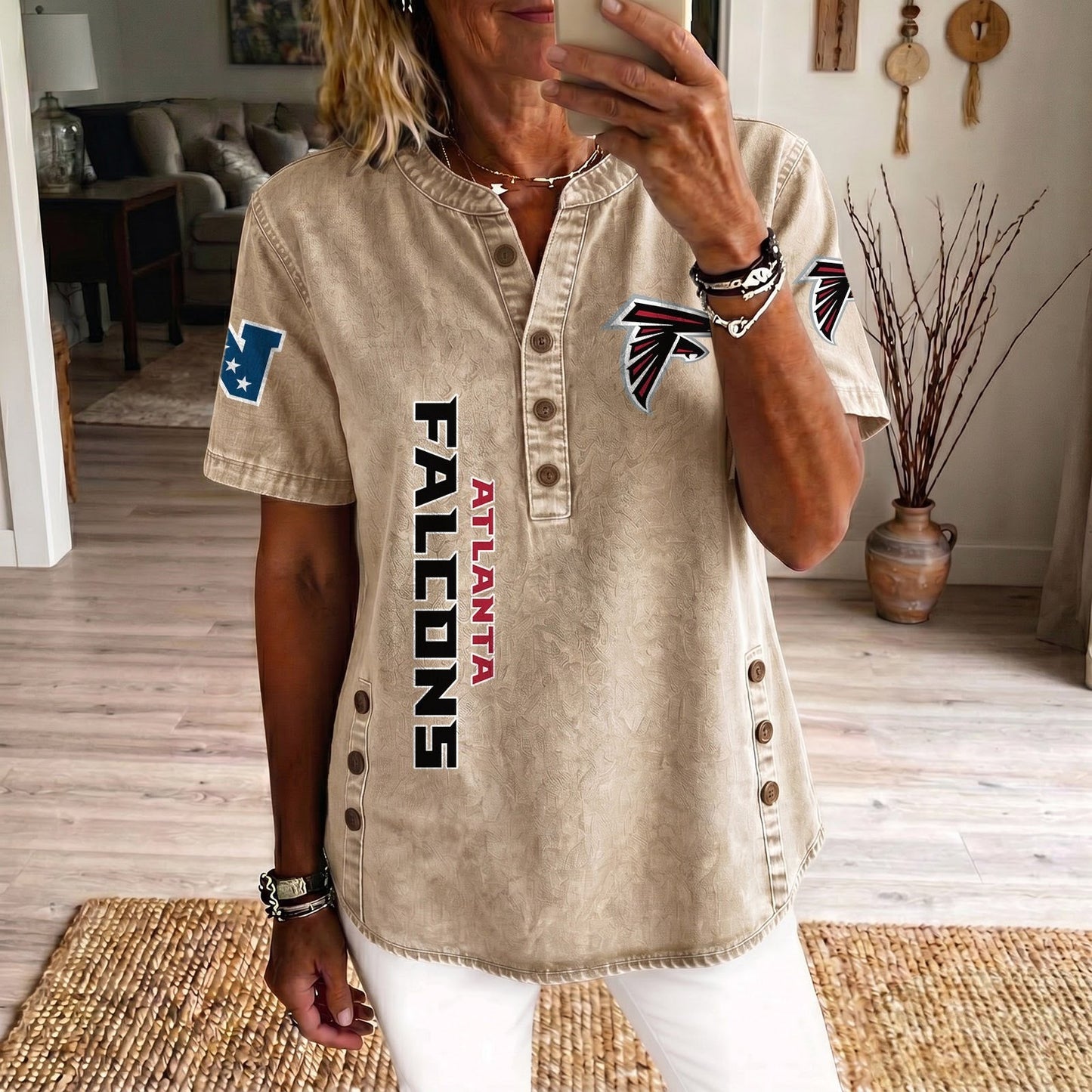 ATL x NFL Women’???s Denim Casual Tops DATND LBN 190526