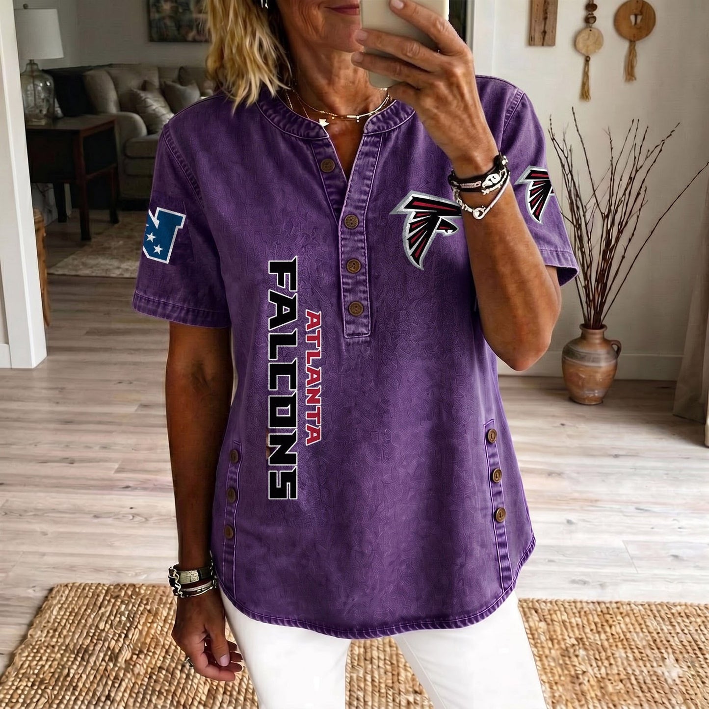 ATL x NFL Women’???s Denim Casual Tops DATND LBN 190526