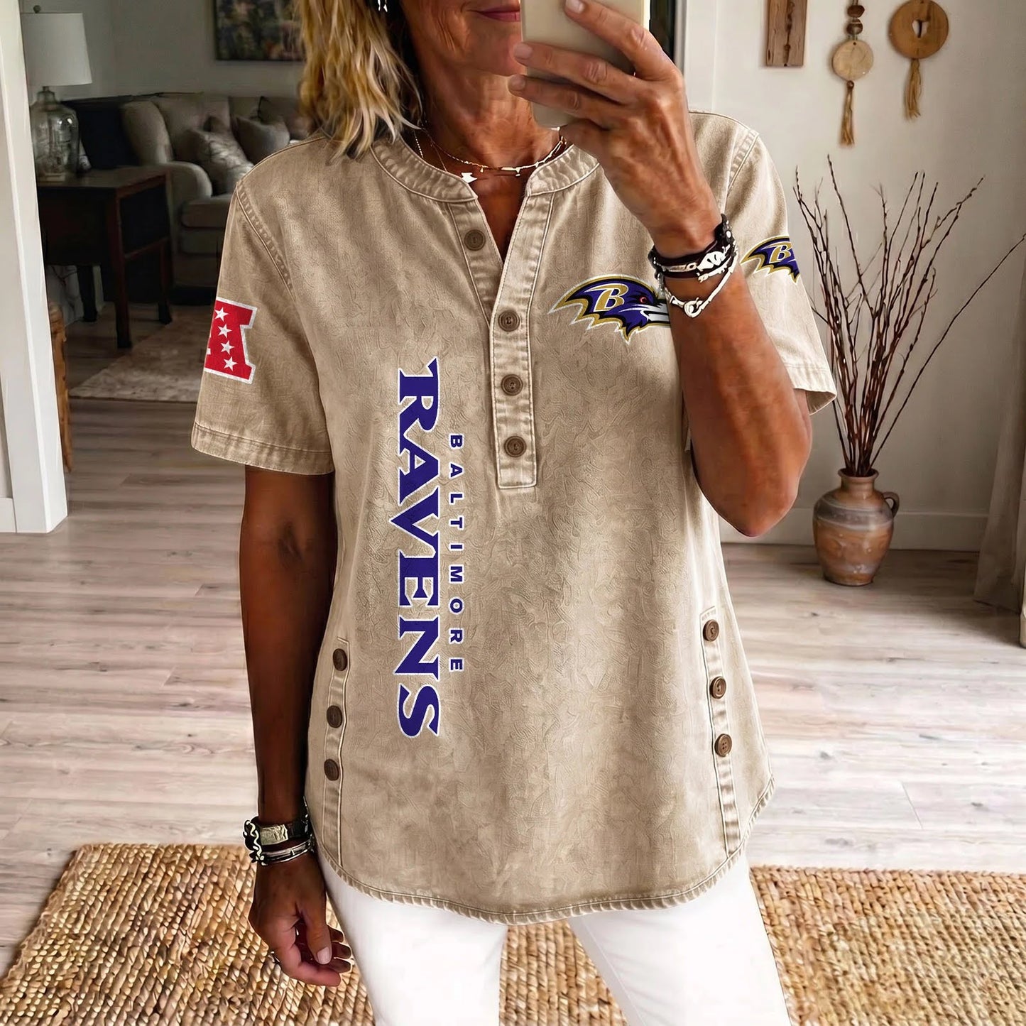 BAL x NFL Women’???s Denim Casual Tops DATND LBN 190526