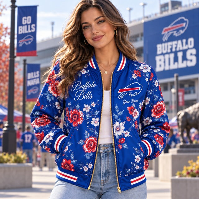 BB NFL Baseball Jacket Custom Name For Fan