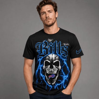 BB Premium NFL Premium Skull Lightning Graphic T-Shirt