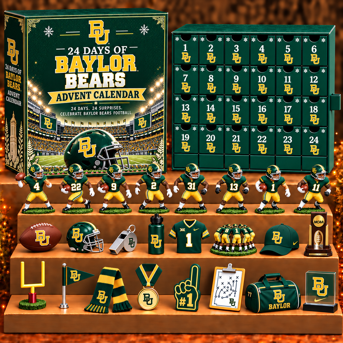 BB x NCAA Personalized 24 Days Of American Football Advent Calendar Blink Box