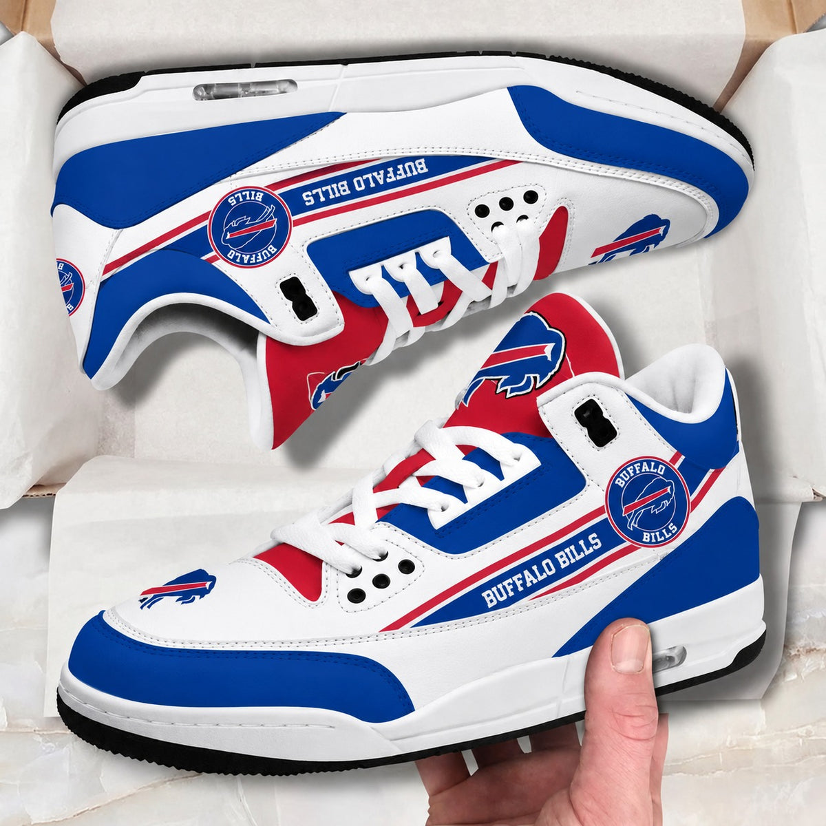 BB x NFL Basic White Genuine Leather JD03 Shoes Men and Women