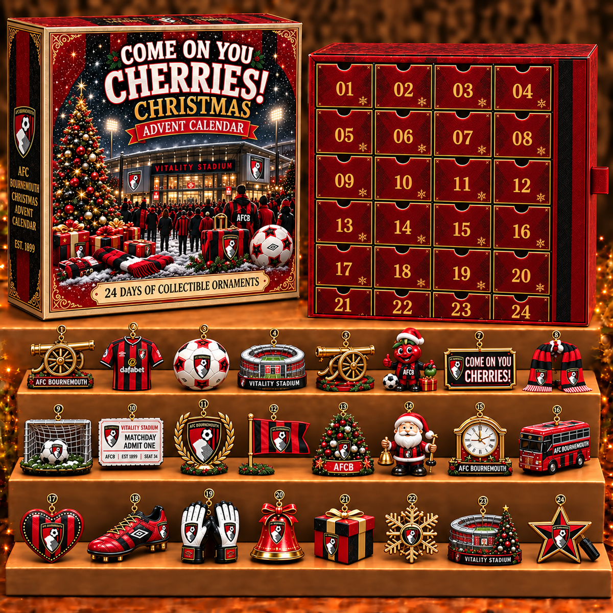 BOU x EPL Personalized 24 Days Of Football Advent Calendar Blink Box V2