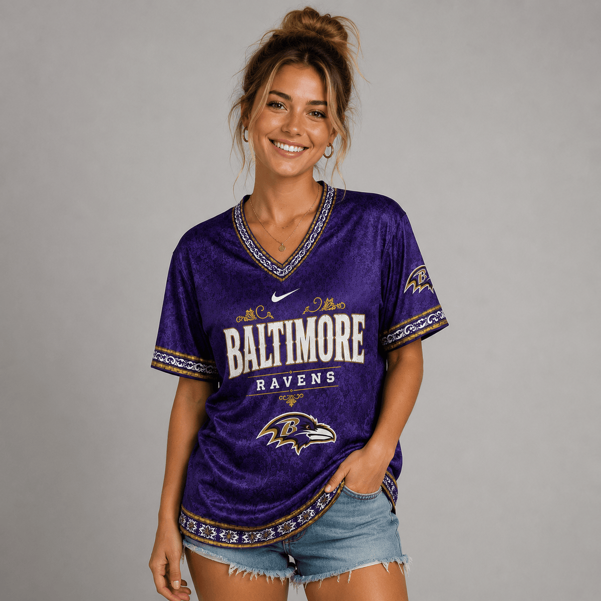 BR Premium NFL Classic Floral Satin Shirt