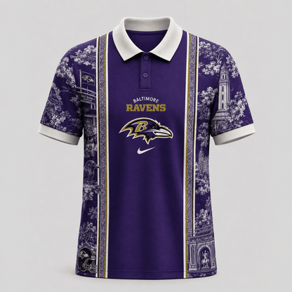 BR Premium NFL Heritage Cityscape Polo Shirt for Loyal Fans