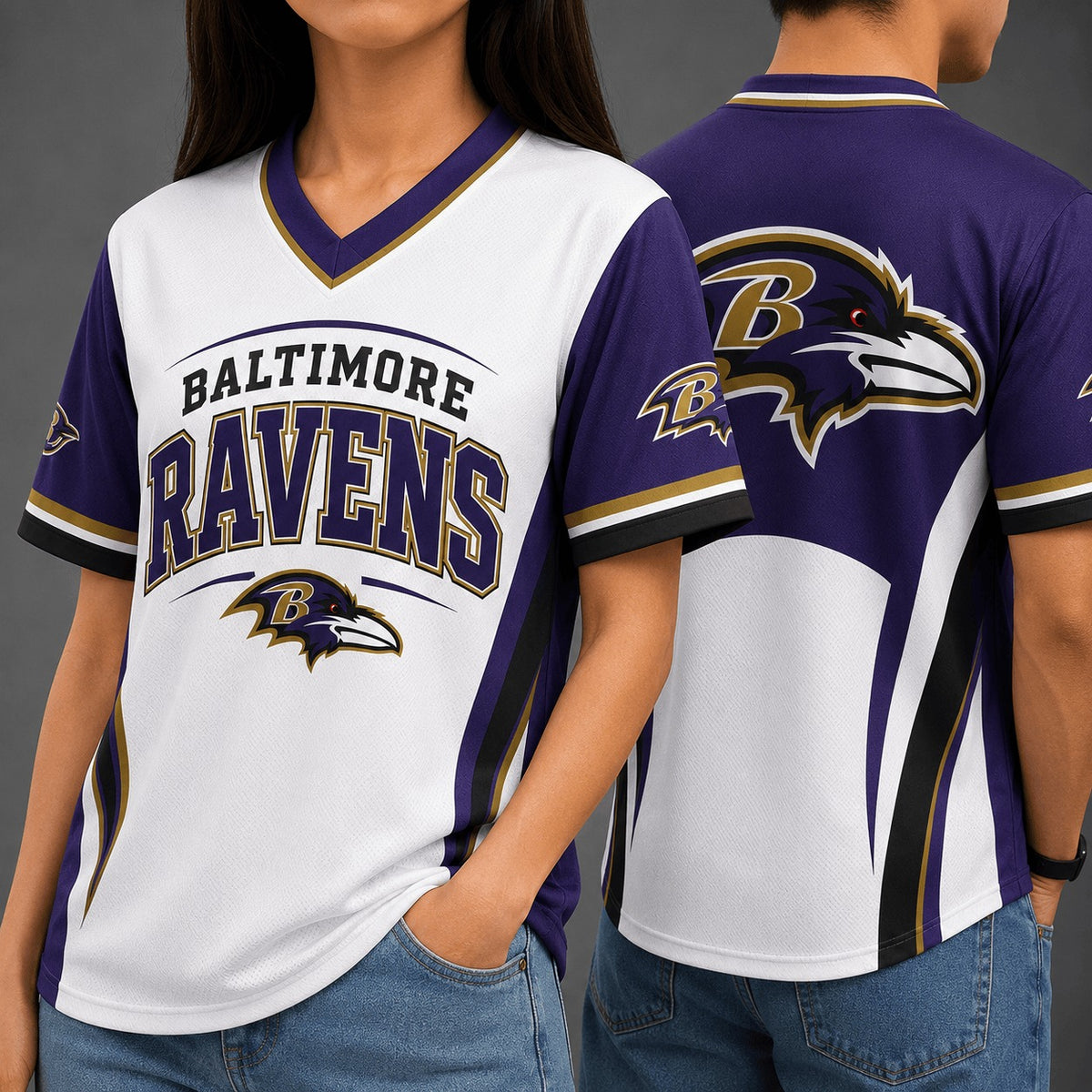 BR Premium NFL Team Spirit V-Neck Jersey