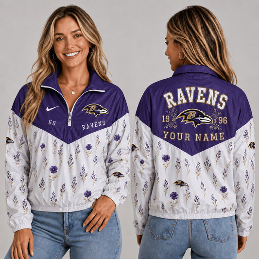 BR x NFL Personalized Women Quarter Zip Jacket