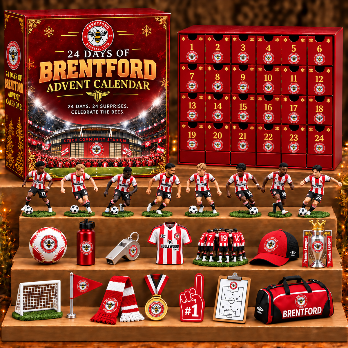 BRE x EPL Personalized 24 Days Of American Football Advent Calendar Blink Box