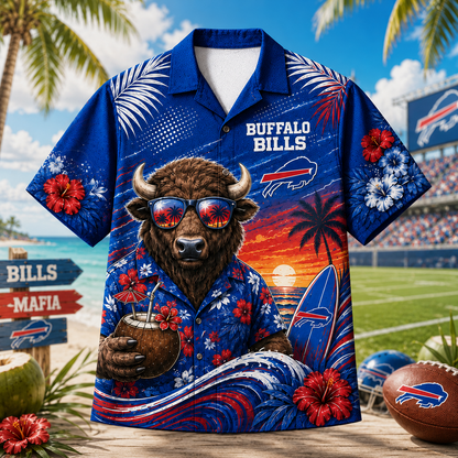 BUF x NFL Premium Beach Vibes Hawaiian Shirt