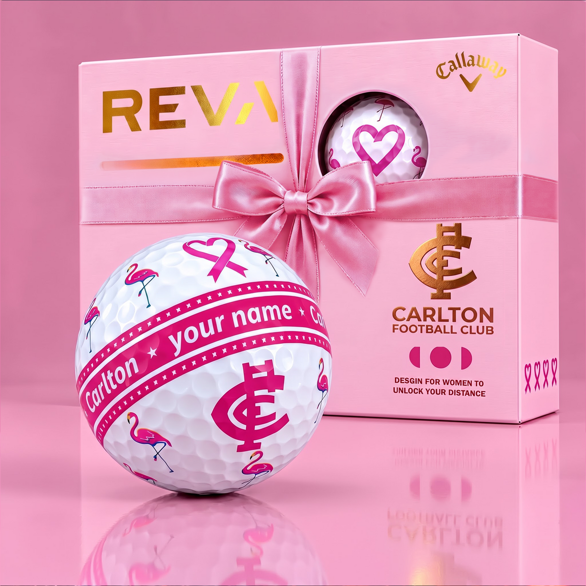 CALLAWAY REVA X PREMIUM AFL CAR DELUXE PERSONALIZED GOLF BALL FOR WOMEN TOURNAMENT LIMITED EDITION V03
