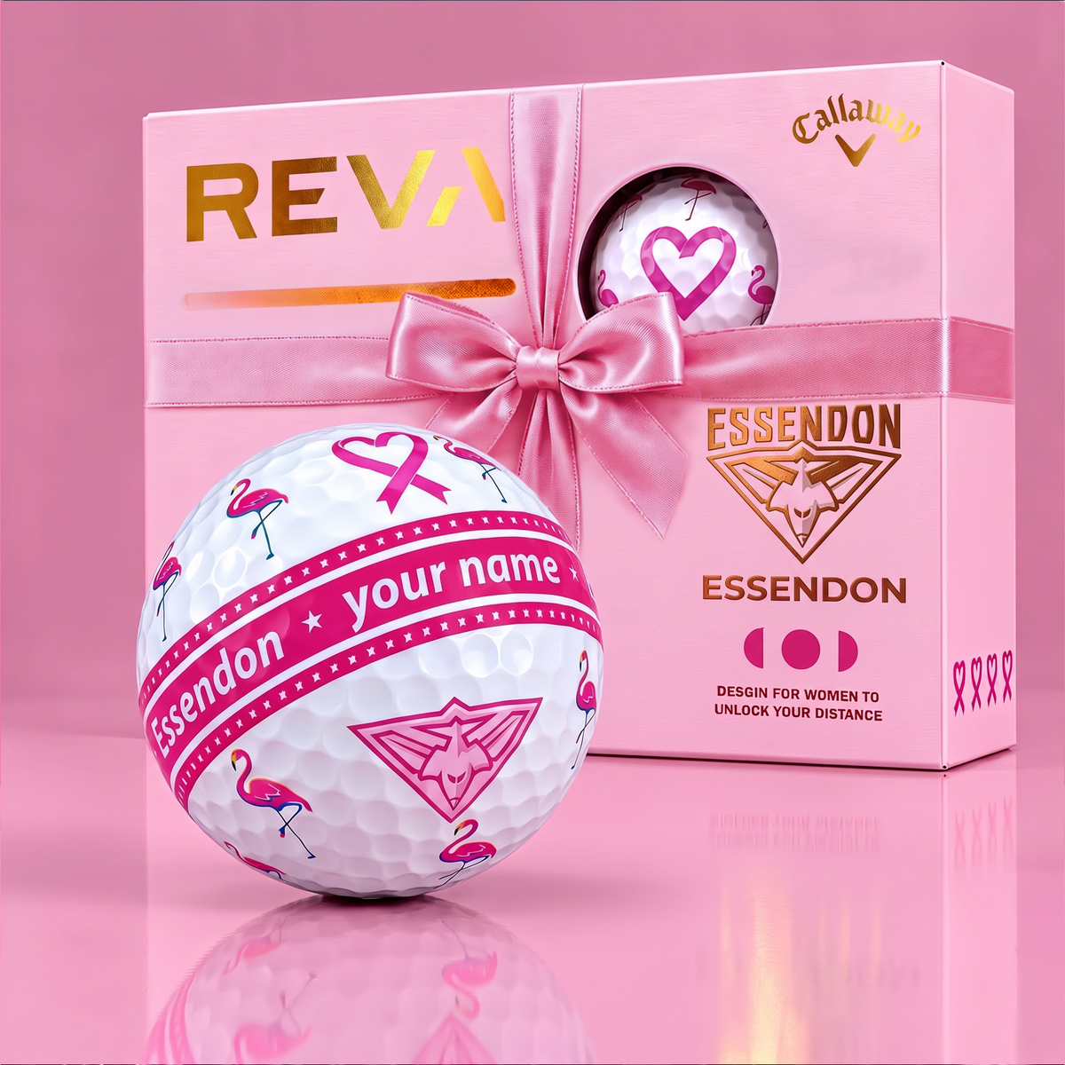 CALLAWAY REVA X PREMIUM AFL ESS DELUXE PERSONALIZED GOLF BALL FOR WOMEN TOURNAMENT LIMITED EDITION V03