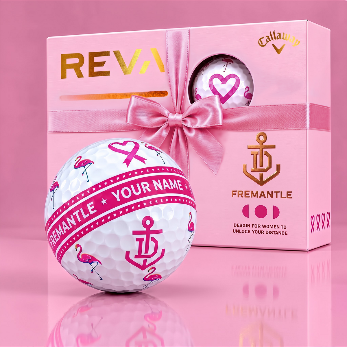 CALLAWAY REVA X PREMIUM AFL FRE DELUXE PERSONALIZED GOLF BALL FOR WOMEN TOURNAMENT LIMITED EDITION V03
