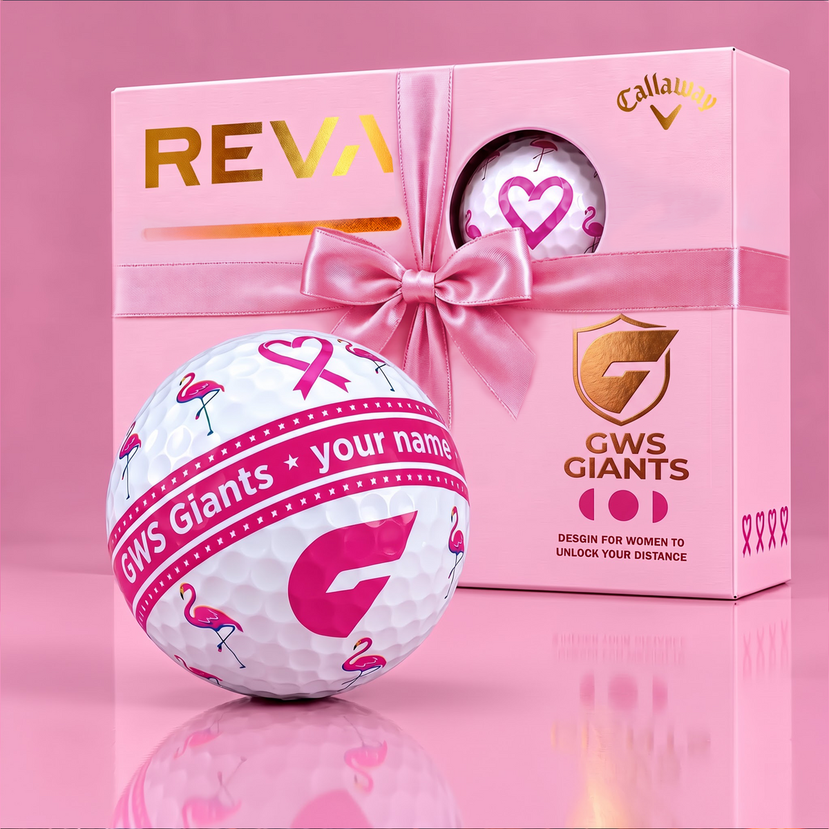 CALLAWAY REVA X PREMIUM AFL GG DELUXE PERSONALIZED GOLF BALL FOR WOMEN TOURNAMENT LIMITED EDITION V03