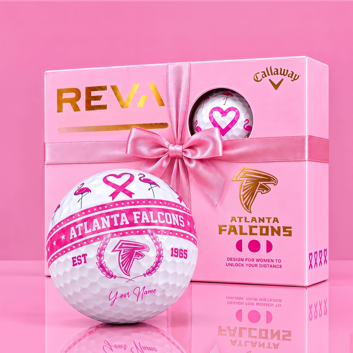 CALLAWAY REVA X PREMIUM NFL AF DELUXE PERSONALIZED GOLF BALL FOR WOMEN TOURNAMENT LIMITED EDITION V2