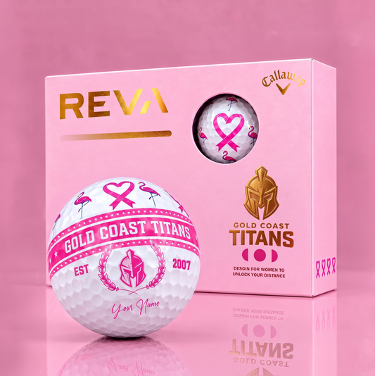 CALLAWAY REVA X PREMIUM NRL GCT DELUXE PERSONALIZED GOLF BALL FOR WOMEN TOURNAMENT LIMITED EDITION V2