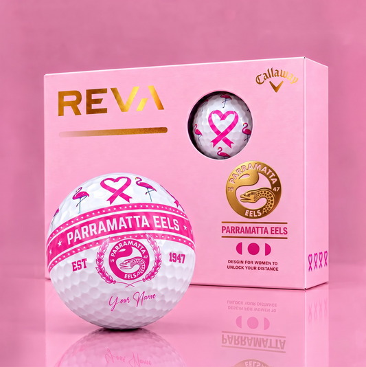 CALLAWAY REVA X PREMIUM NRL PE DELUXE PERSONALIZED GOLF BALL FOR WOMEN TOURNAMENT LIMITED EDITION V2