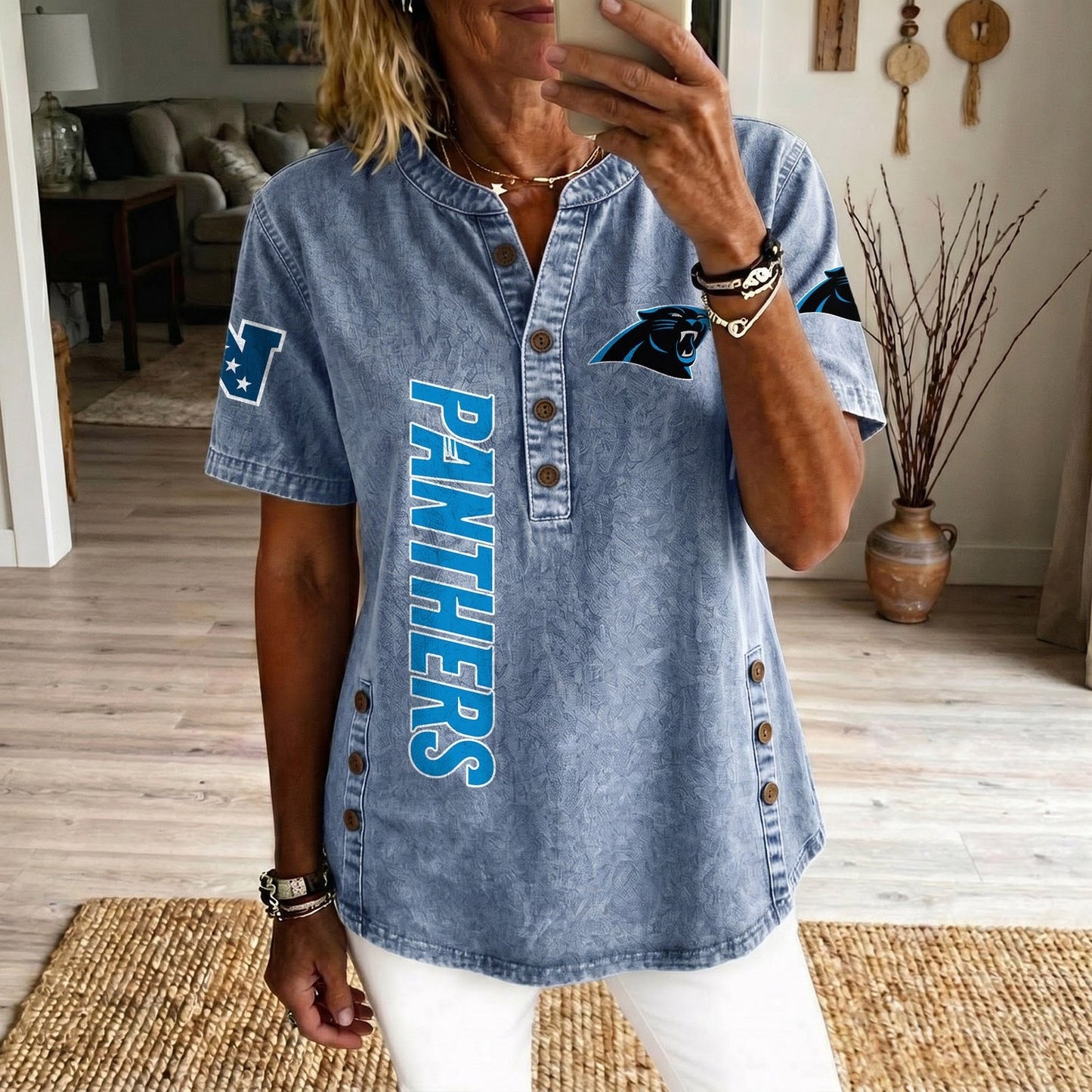 CAR x NFL Women’???s Denim Casual Tops DATND LBN 190526