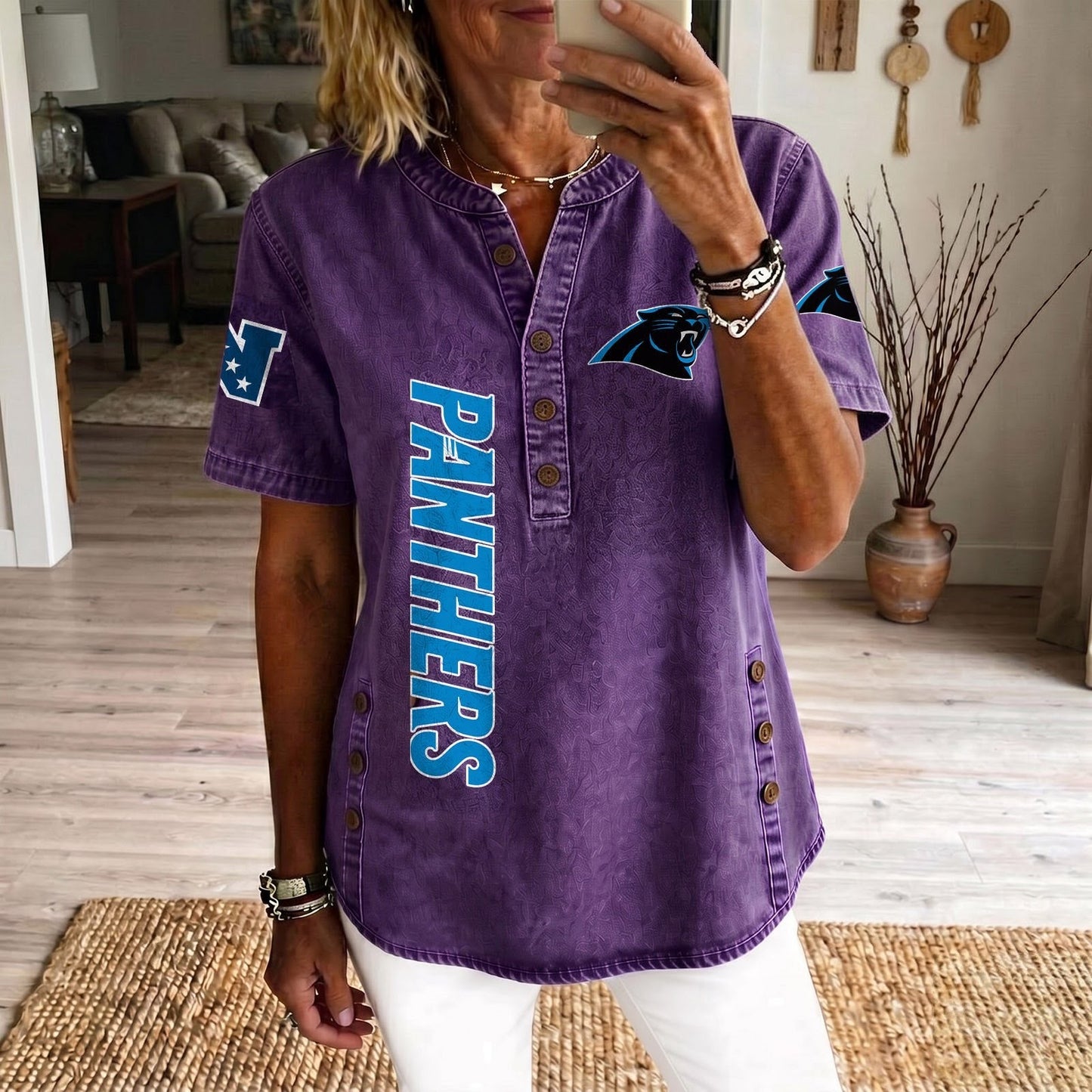 CAR x NFL Women’???s Denim Casual Tops DATND LBN 190526