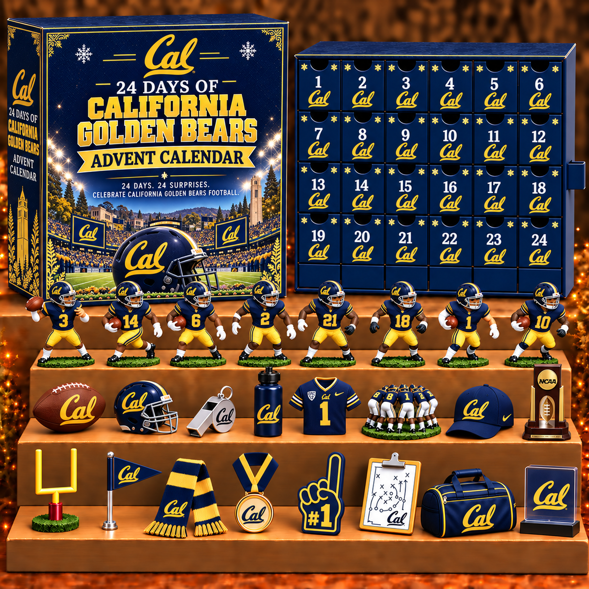 CGB x NCAA Personalized 24 Days Of American Football Advent Calendar Blink Box