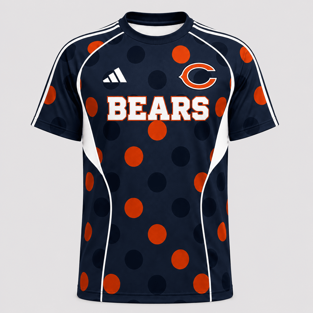 CHI Premium NFL Game Day Polka Dot Sports Jersey Shirt
