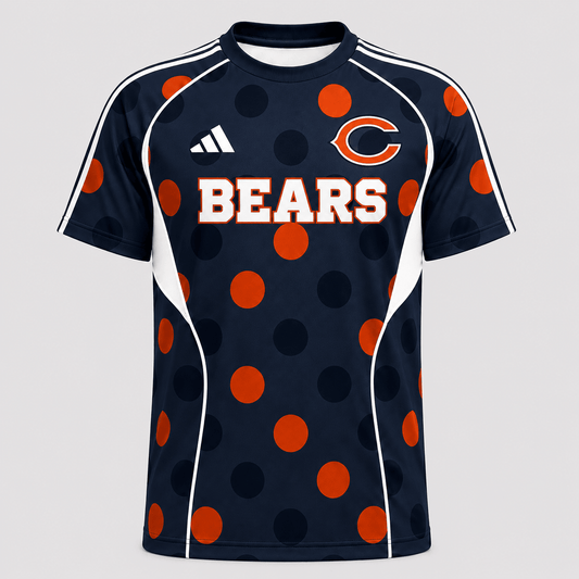 CHI Premium NFL Game Day Polka Dot Sports Jersey Shirt