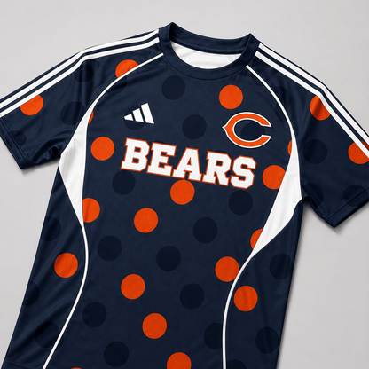 CHI Premium NFL Game Day Polka Dot Sports Jersey Shirt