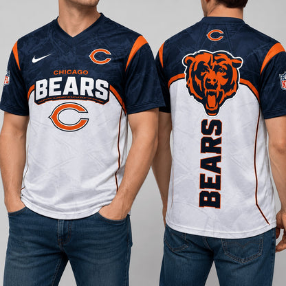 CHI Premium NFL Power Graphic 3D V-neck Shirt