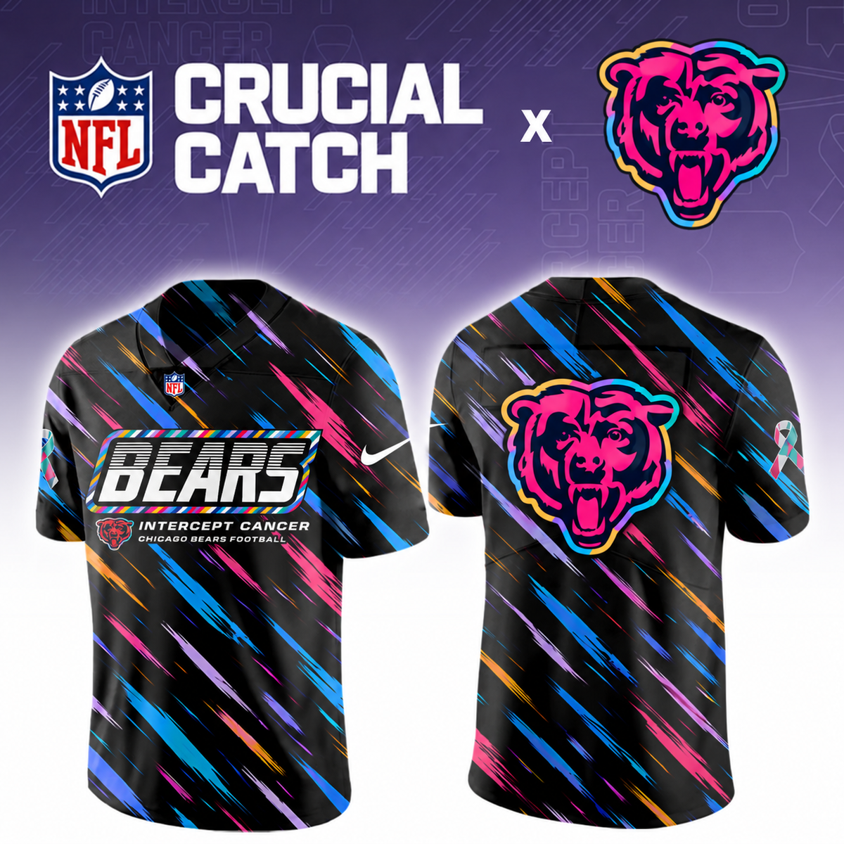 CHI x NFL Crucial Catch Football Jersey