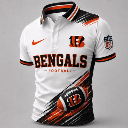 CIN Premium NFL Dynamic Gridiron Style Polo