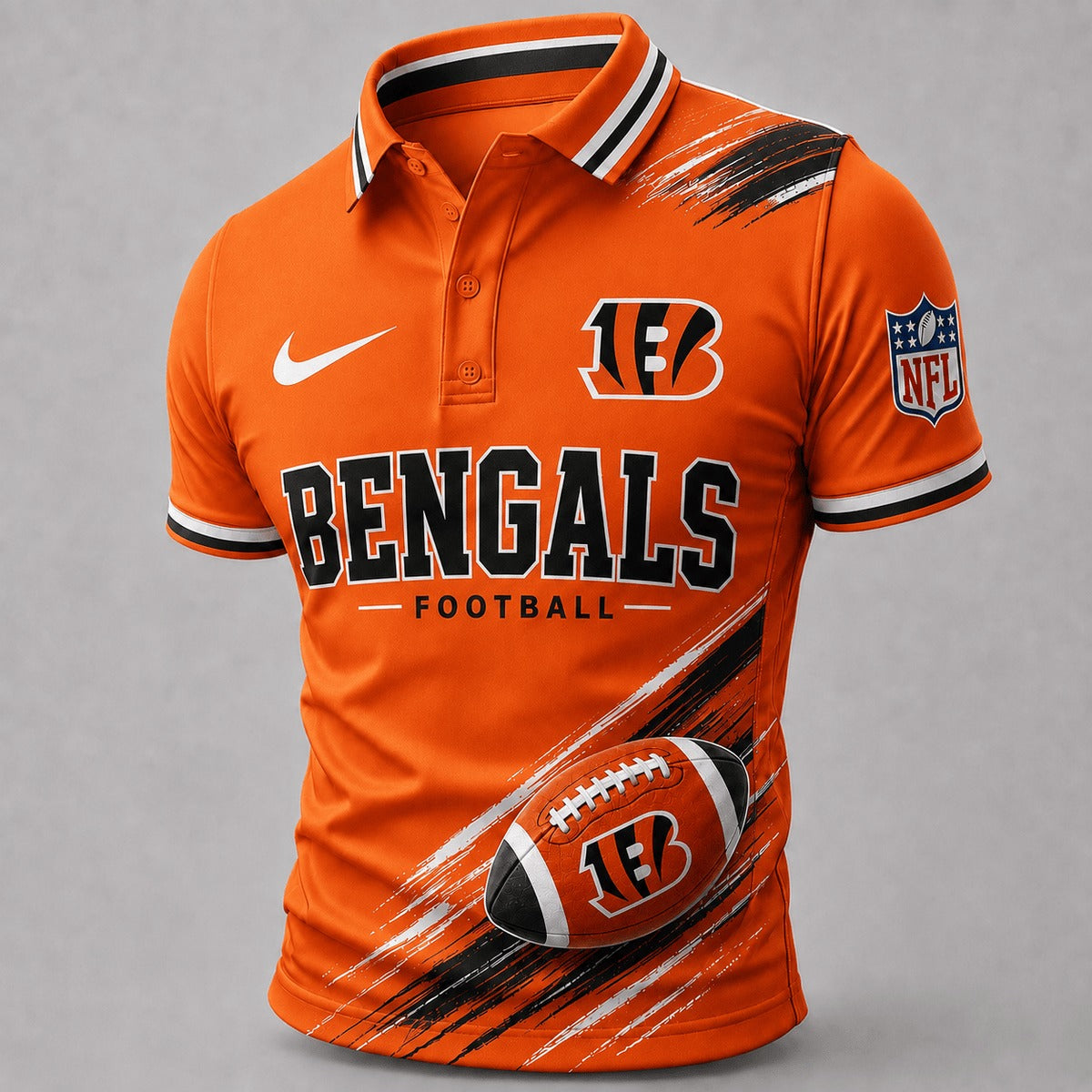 CIN Premium NFL Dynamic Gridiron Style Polo