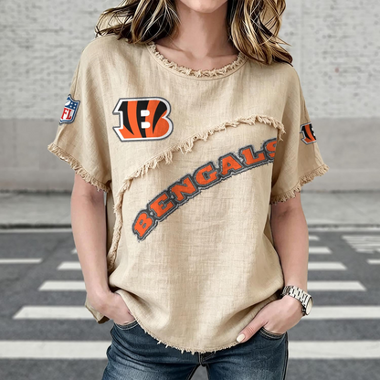 CIN x NFL Women’???s Vintage O-Neck 2905 DatND DVT