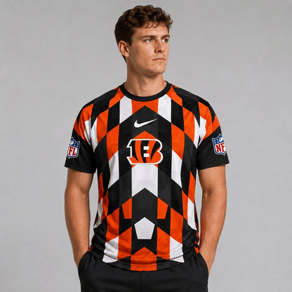 CIN x Premium NFL Geometric Fan Performance T-Shirt