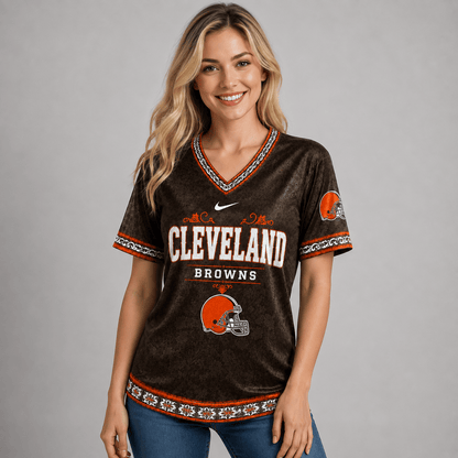 CLE Premium NFL Classic Floral Satin Shirt