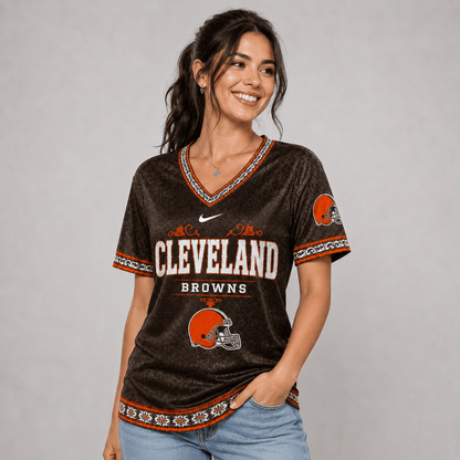 CLE Premium NFL Classic Floral Satin Shirt