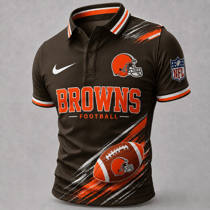 CLE Premium NFL Dynamic Gridiron Style Polo