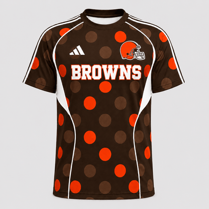 CLE Premium NFL Game Day Polka Dot Sports Jersey Shirt
