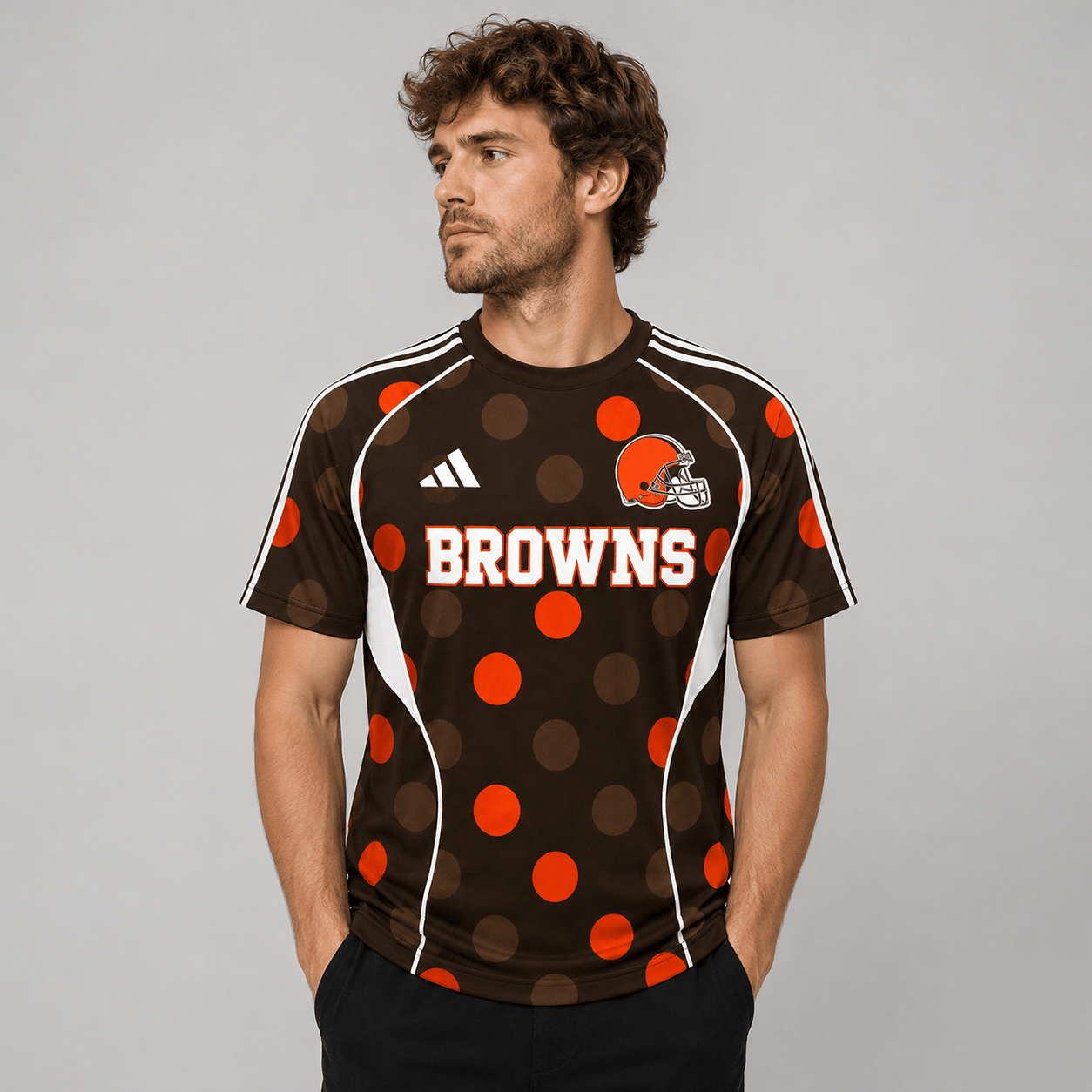 CLE Premium NFL Game Day Polka Dot Sports Jersey Shirt